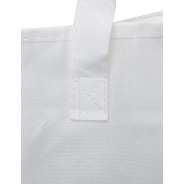 Shopper 45x35+15cm bianco TNT opaco con zip Stampa personalizzabile The Companies of James