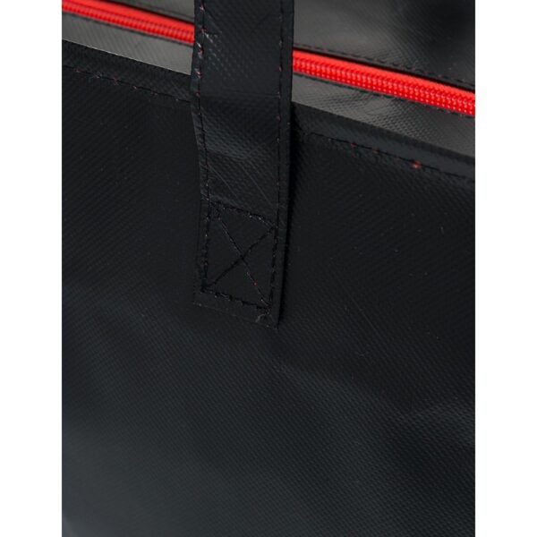 Shopper 45x35+15cm nero TNT opaco con zip Stampa personalizzabile The Companies of James