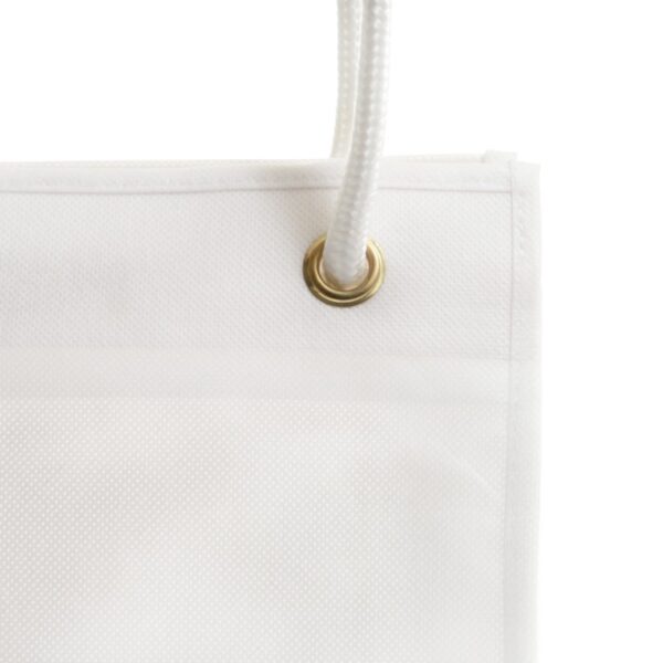 Shopper 20x18+8cm in TNT Bianco con manici in corda Stampa personalizzabile The Companies of James