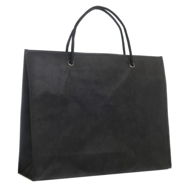 Shopper 50x40+15cm nero con manici neri TNT Stampa personalizzabile The Companies of James