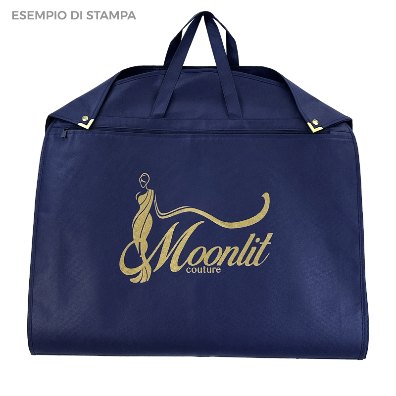 Copriabito TNT 60x110cm Sartoriale Accessoriato Blu Navy - immagine 6