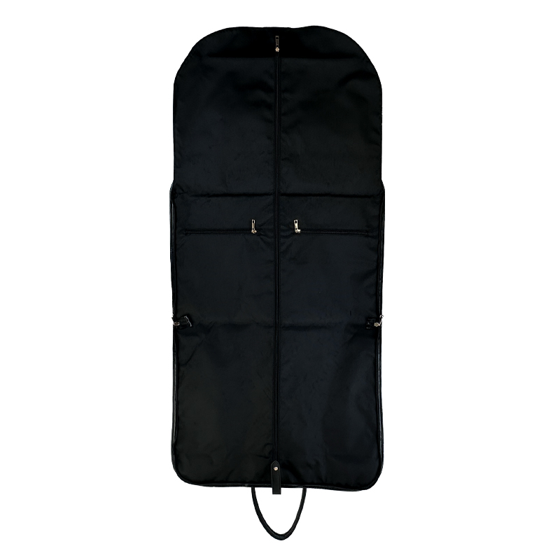 Borsa Porta Abiti in Poly Oxford Nero con Dettagli in Similpelle Nero - immagine 3