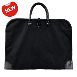 Borsa Porta Abiti in Poly Oxford Nero con Dettagli in Similpelle Nero