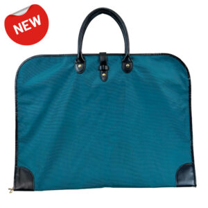 Borsa Porta Abiti in Poly Oxford Verde con Dettagli in Similpelle Nero
