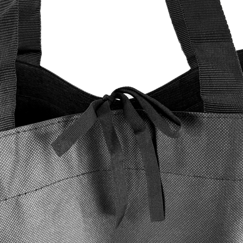 New Shopper in TNT Nero dimensioni 52x45+12cm - immagine 3