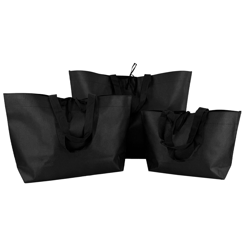 New Shopper in TNT Nero dimensioni 30x18+12cm - immagine 5