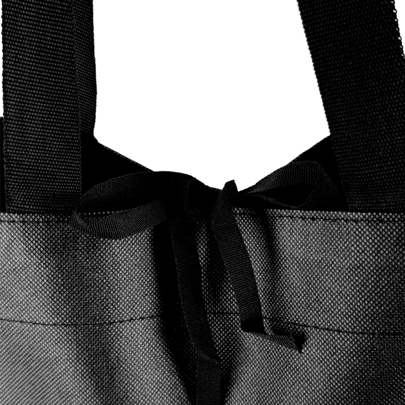 New Shopper in TNT Nero dimensioni 40x35+12cm - immagine 3