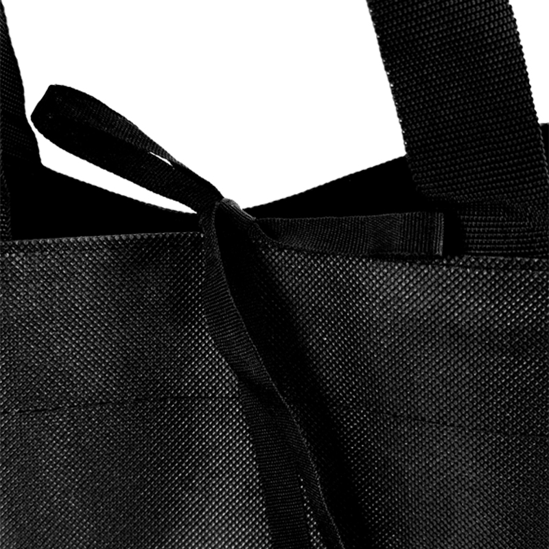 New Shopper in TNT Nero dimensioni 30x18+12cm - immagine 3