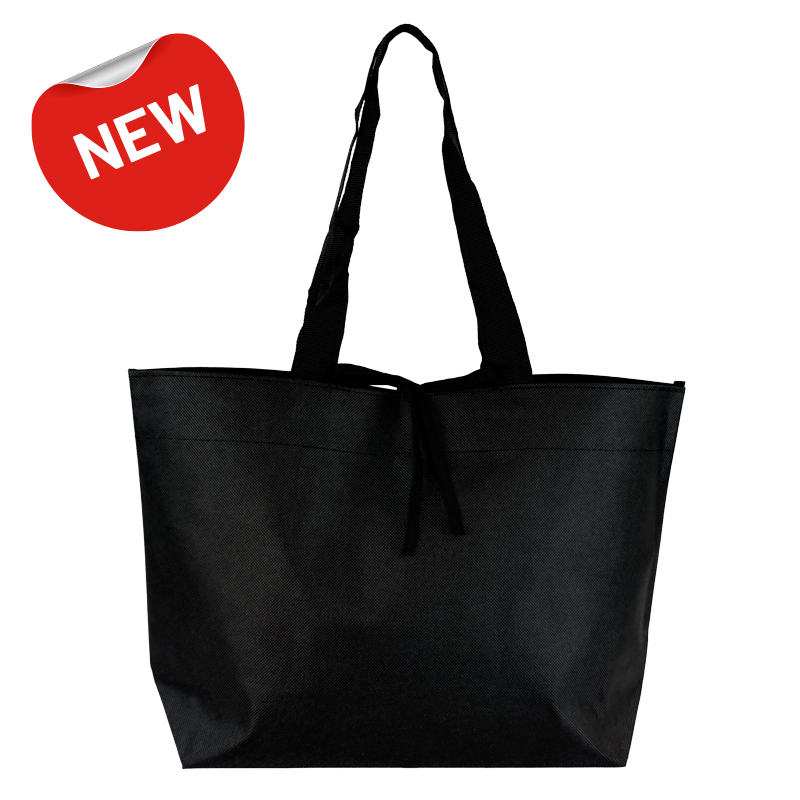 New Shopper in TNT Nero dimensioni 30x18+12cm