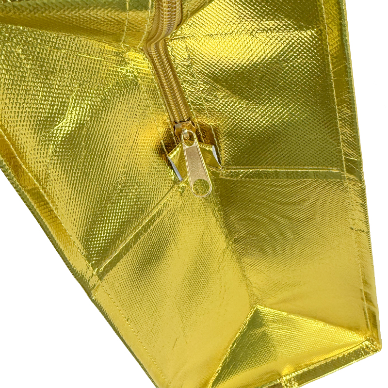 Borsa zip 45x35+15cm in Tnt Oro Lucido LIMITED EDITION - immagine 3